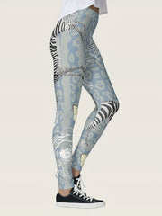 Geometric Pattern Yoga Leggings Sports Gym Tight Pants