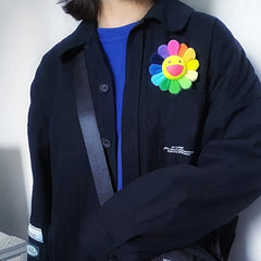 Cute Sunflower Brooch for Kids Clothing Hats and Bags
