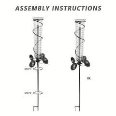 1pc Weathervanes Measure Rain Gauge 7 Capacity Glass Rain Tube Yard Trim Outdoor
