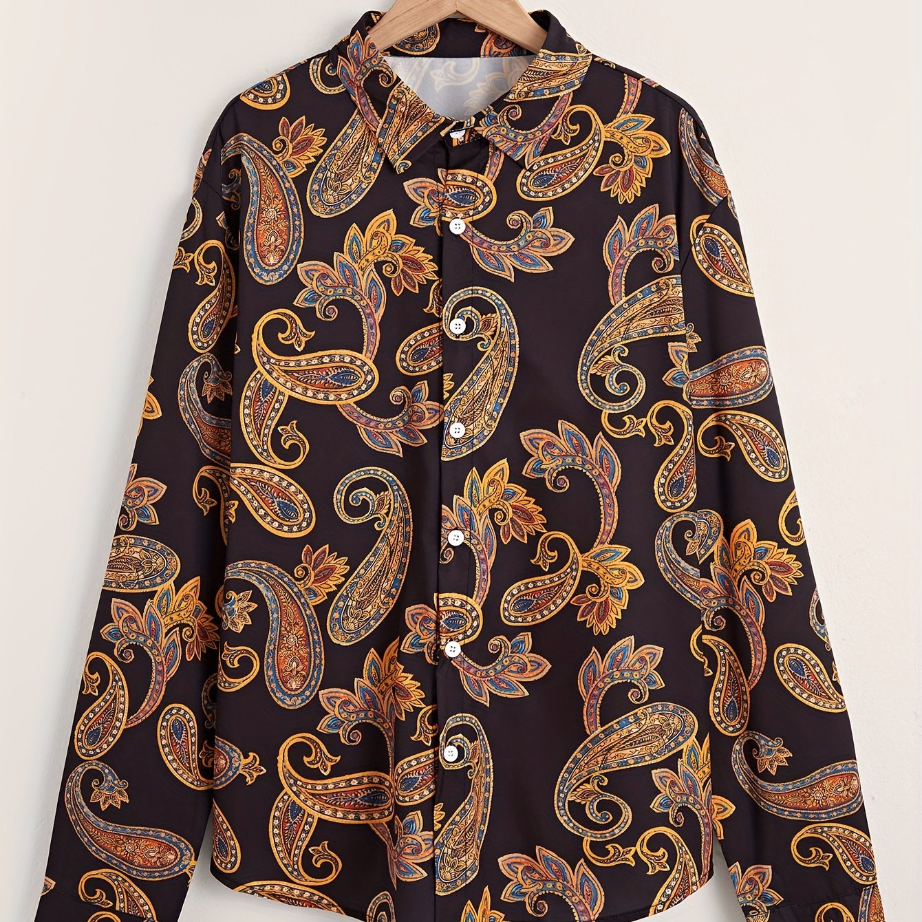 Paisley Men's Long Sleeve Shirt Autumn Clothing