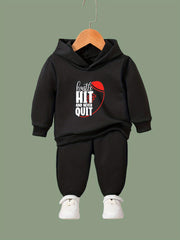Kid's Hustle Hit Never Quit Outfit Hoodie & Pants Set