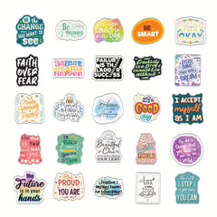 50pcs Inspirational Words Stickers Motivational Quote Vinyl Positive Sticker