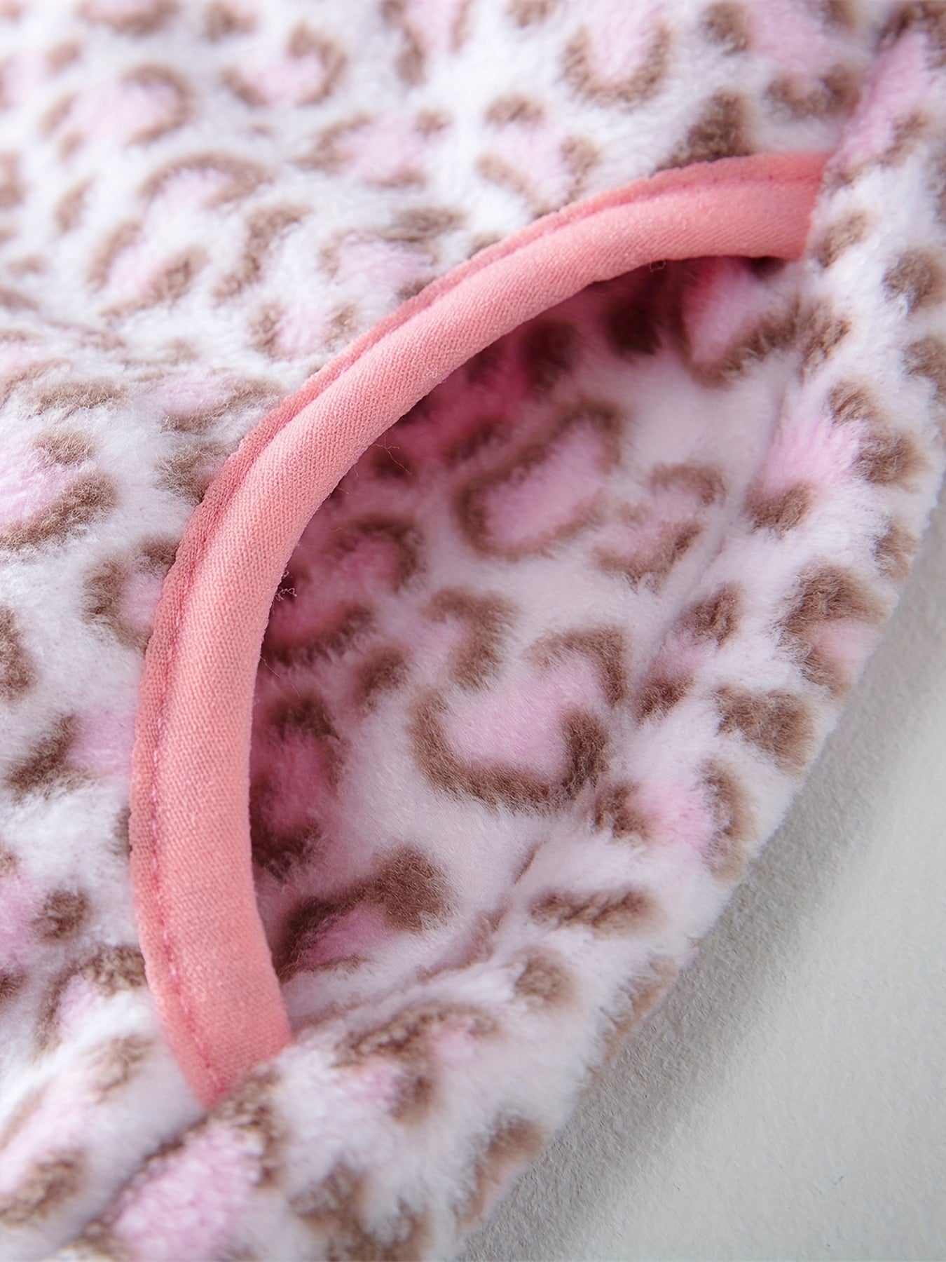Girls Leopard Print Fleece Jacket, Zip Up Long Sleeve Outerwear