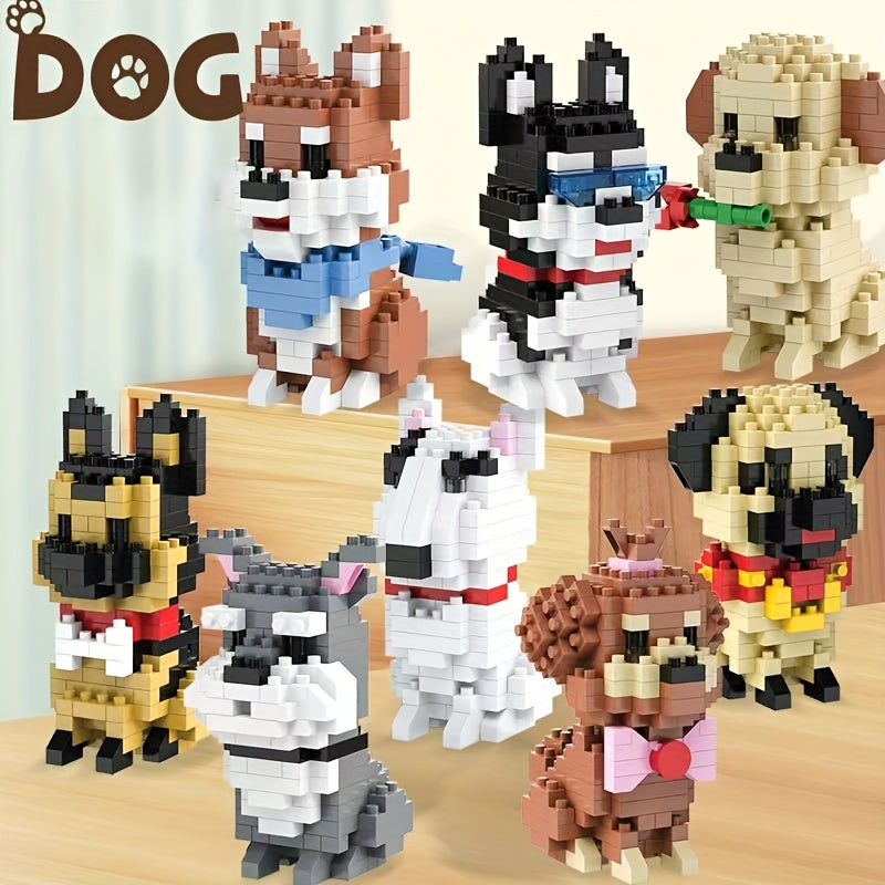 DIY Dog Building Blocks Toy Puppy Model Desktop Decoration Gift for Children