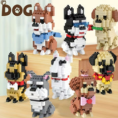 DIY Dog Building Blocks Toy Puppy Model Desktop Decoration Gift for Children