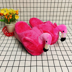 Women's Flamingo Slippers Plush Lined Shoes