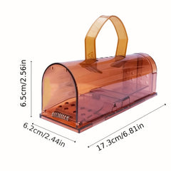 Humane Mouse Traps Set with Handle, Reusable Indoor No Kill Mouse Traps