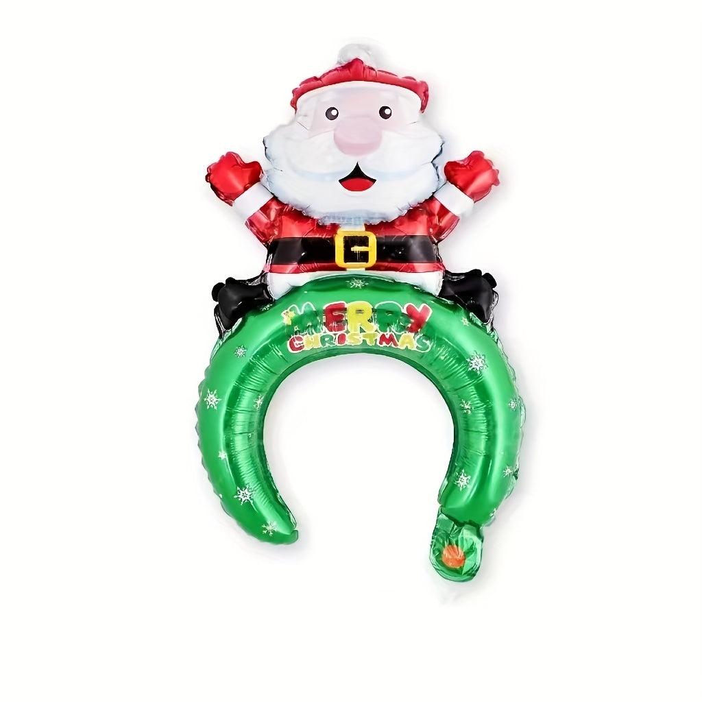 10pcs Christmas Party Headdress Aluminum Balloon Set