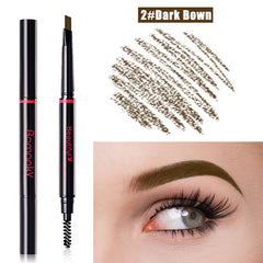 ROMANKY Eyebrow Pencils Double Headed, No Smudge, Beginner Makeup Pencils