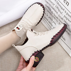 Women's Low Heel Oxfords Lightweight Lace Up Shoes