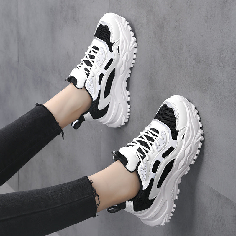 Women's Chunky Sneakers Mesh Platform Shoes for Running