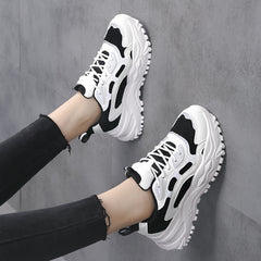 Women's Chunky Sneakers Mesh Platform Shoes for Running