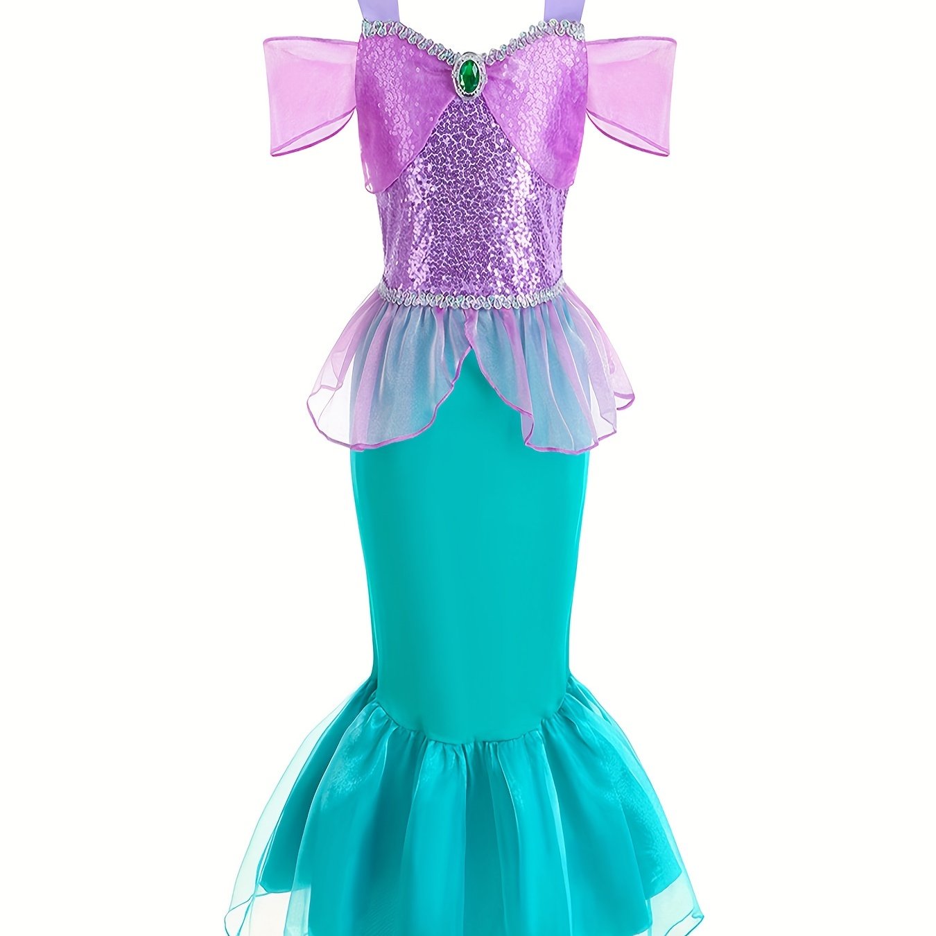 Girls Mermaid Princess Dress Costume Dress Up Party Outfit