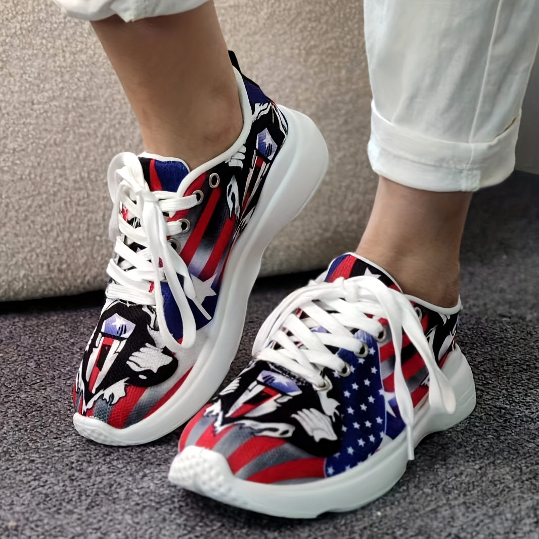 Women's Cartoon Printed Outdoor Sneakers Lightweight Running Shoes
