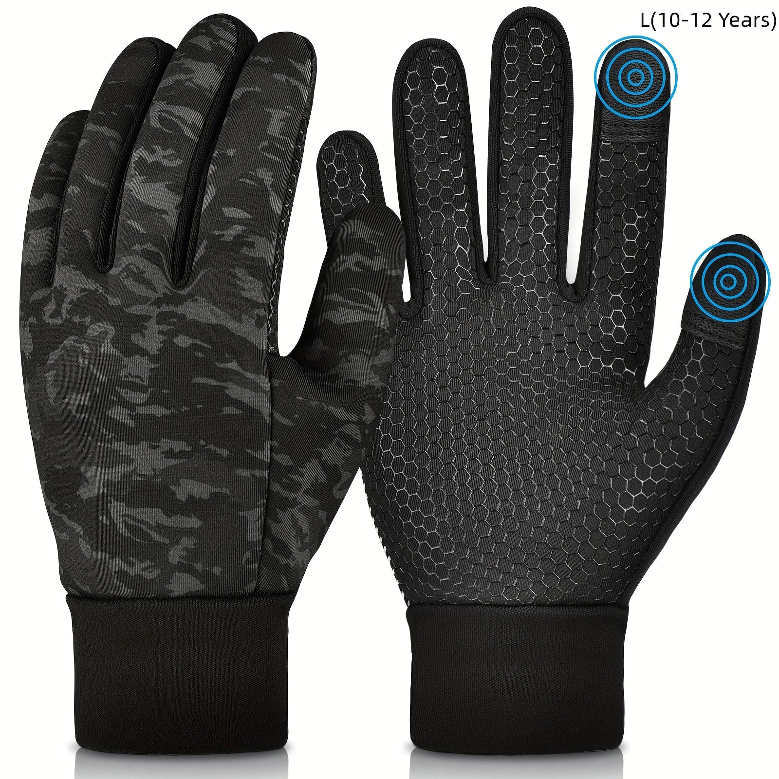 Kids Winter Touch Screen Sports Gloves - Warm Outdoor Running & Cycling Gloves