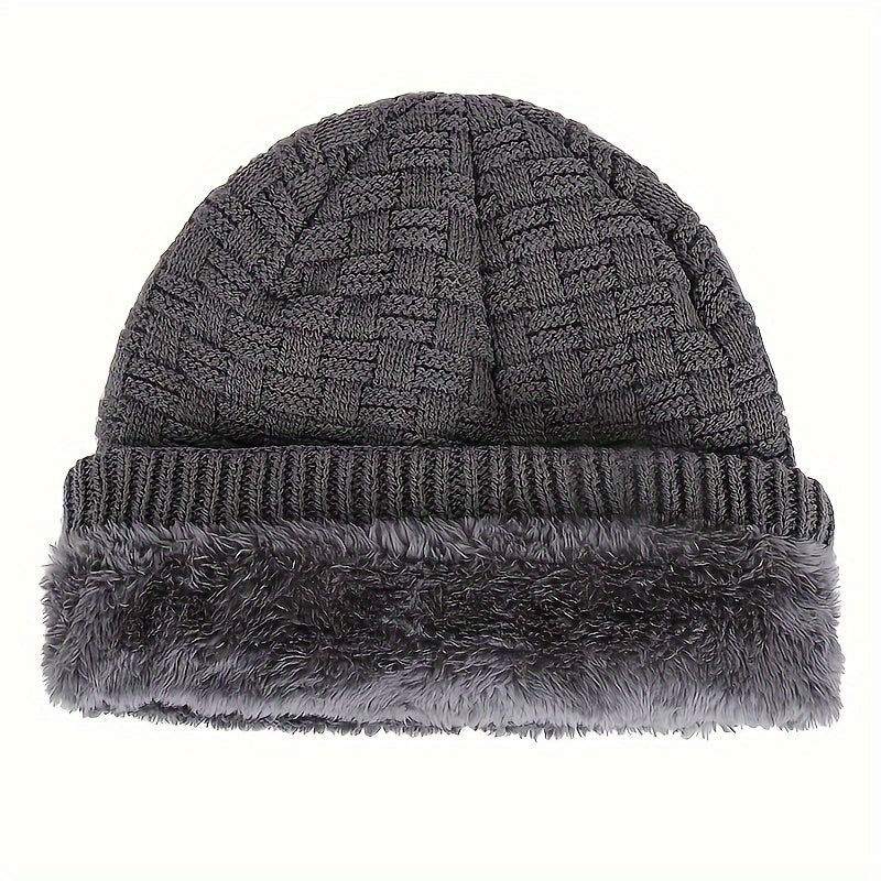 Winter Slouchy Beanie Velvet Warm Knitted Hat Outdoor Ski Pullover Hat