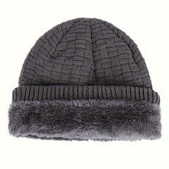 Winter Slouchy Beanie Velvet Warm Knitted Hat Outdoor Ski Pullover Hat