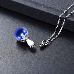 Pearl Urn Necklace Ashes Memorial Cremation Faux Pearl Pendant Jewelry