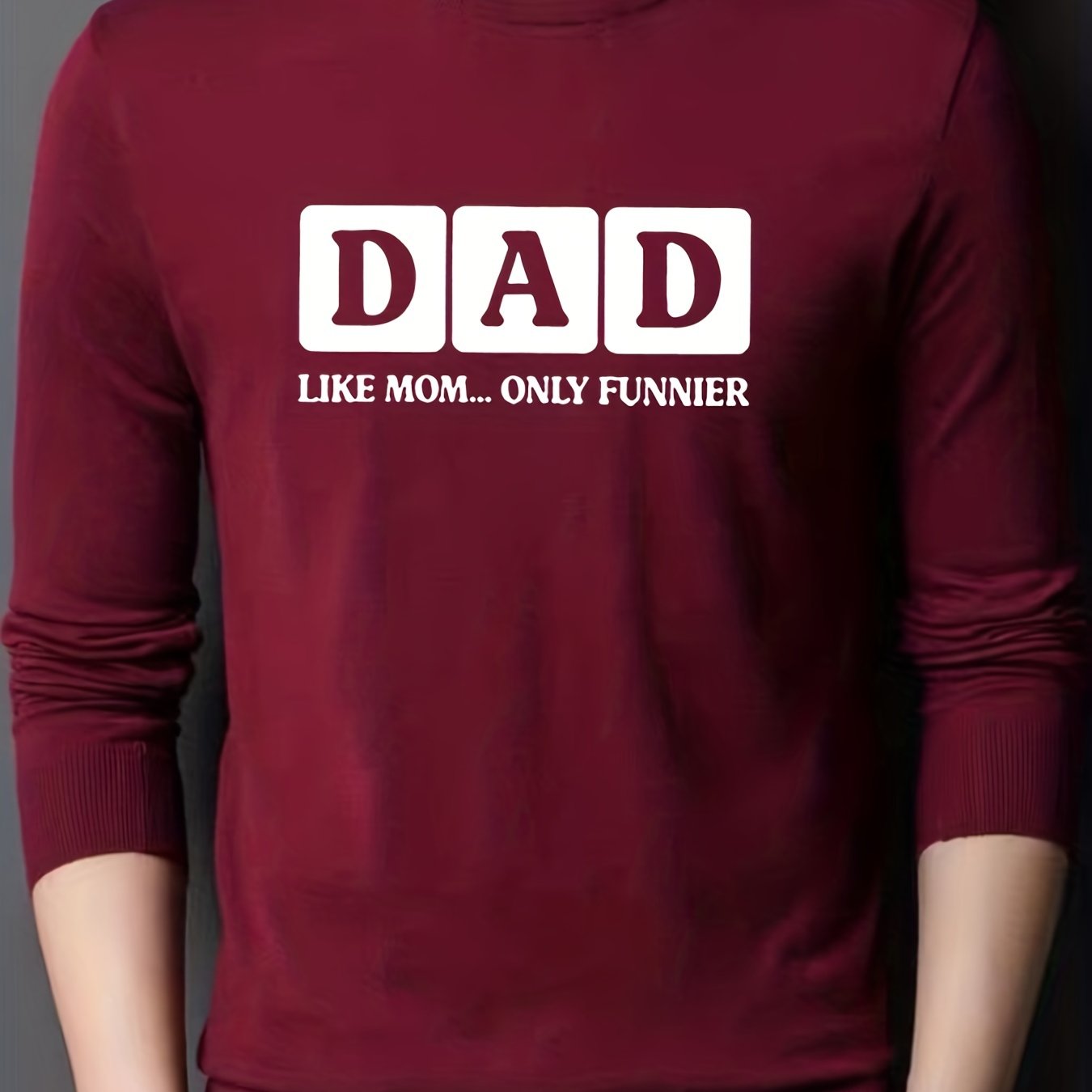DAD Knitted Sweater Men's Crew Neck Pullover