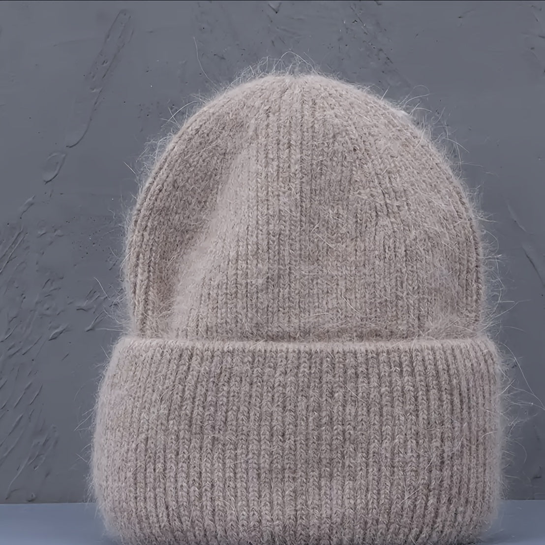 Solid Beanie Hats For Women Men Winter Knitted Warm Hats Sun Protection Hat