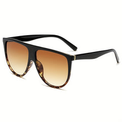 Vintage Flat Top Sunglasses Large Pilot Women Sun Shades UV400