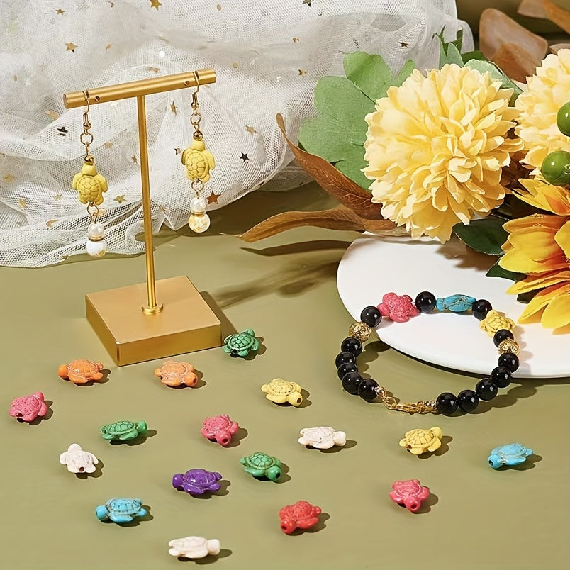22 Pcs Turquoise Turtle Beads for DIY Jewelry Making