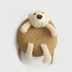 Kids Straw Woven Cross Body Bag