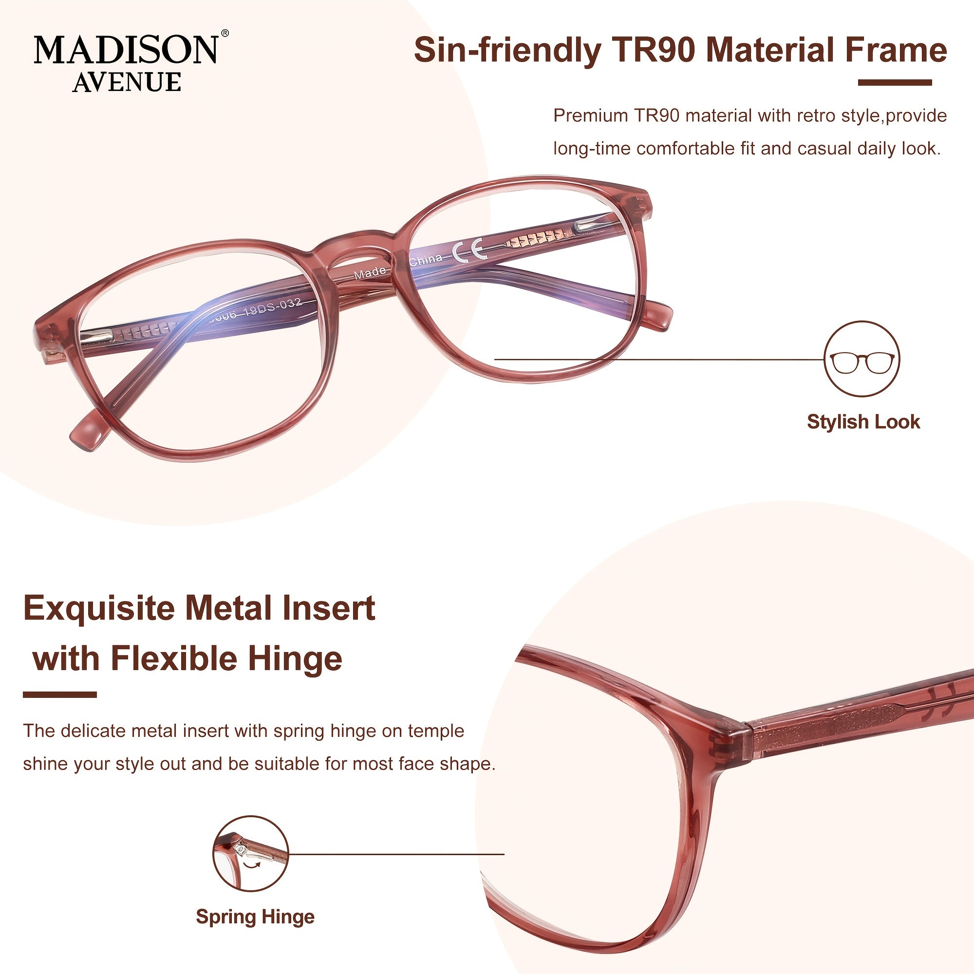 Square Blue Light Glasses TR90 Jelly Frame Clear Lens Glasses