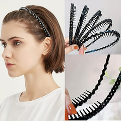 10pcs Minimalist Bright Headbands Set Non-slip Hair Hoops