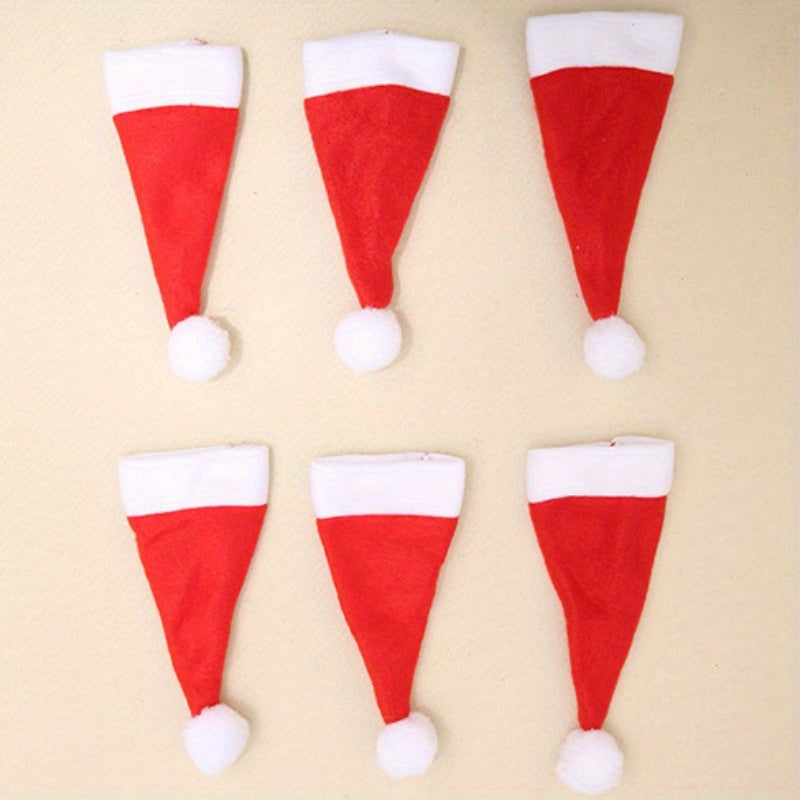 Mini Christmas Hat Wine Bottle Cover Hat Brushed Cloth