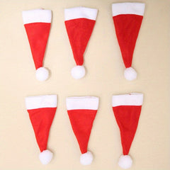 Mini Christmas Hat Wine Bottle Cover Hat Brushed Cloth