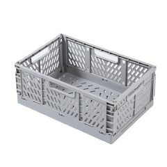 Plastic Folding Storage Basket Large Capacity Organizer Container