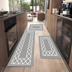 Stylish Kitchen Rug Set Non Skid Absorbent Runner Rugs for Sink & Decor