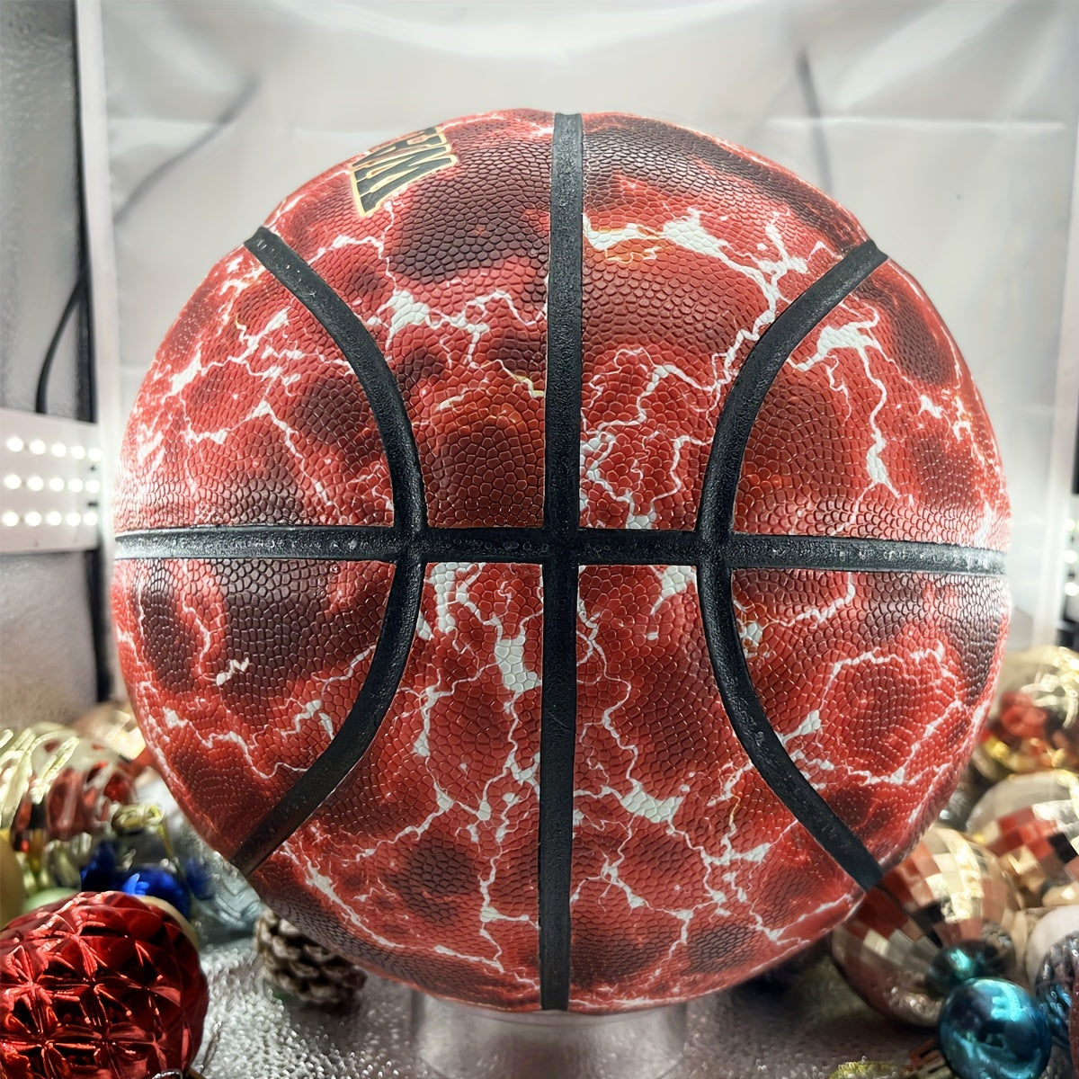 High Elastic TPU Non-slip Basketball Red Flame Series