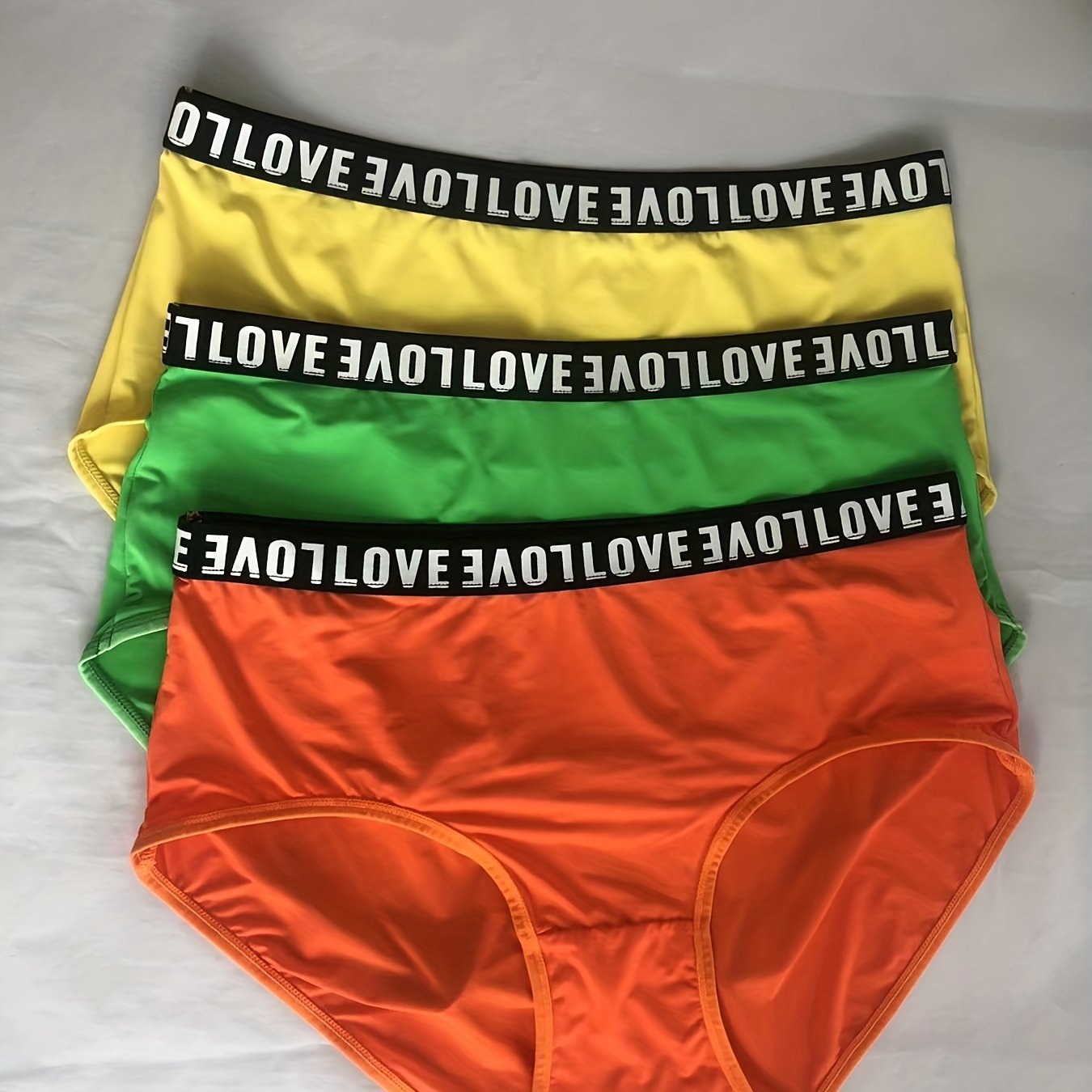 Women's Plus Size Panties Set Soft High Waisted Stretchy 3pcs Set