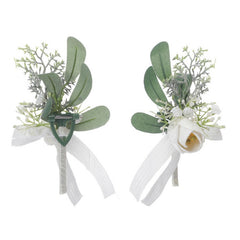 Faux Pearl Wedding Wrist Corsage for Bride and Bridesmaids
