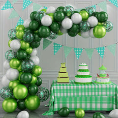 Green Balloon Garland Arch Kit 107Pcs