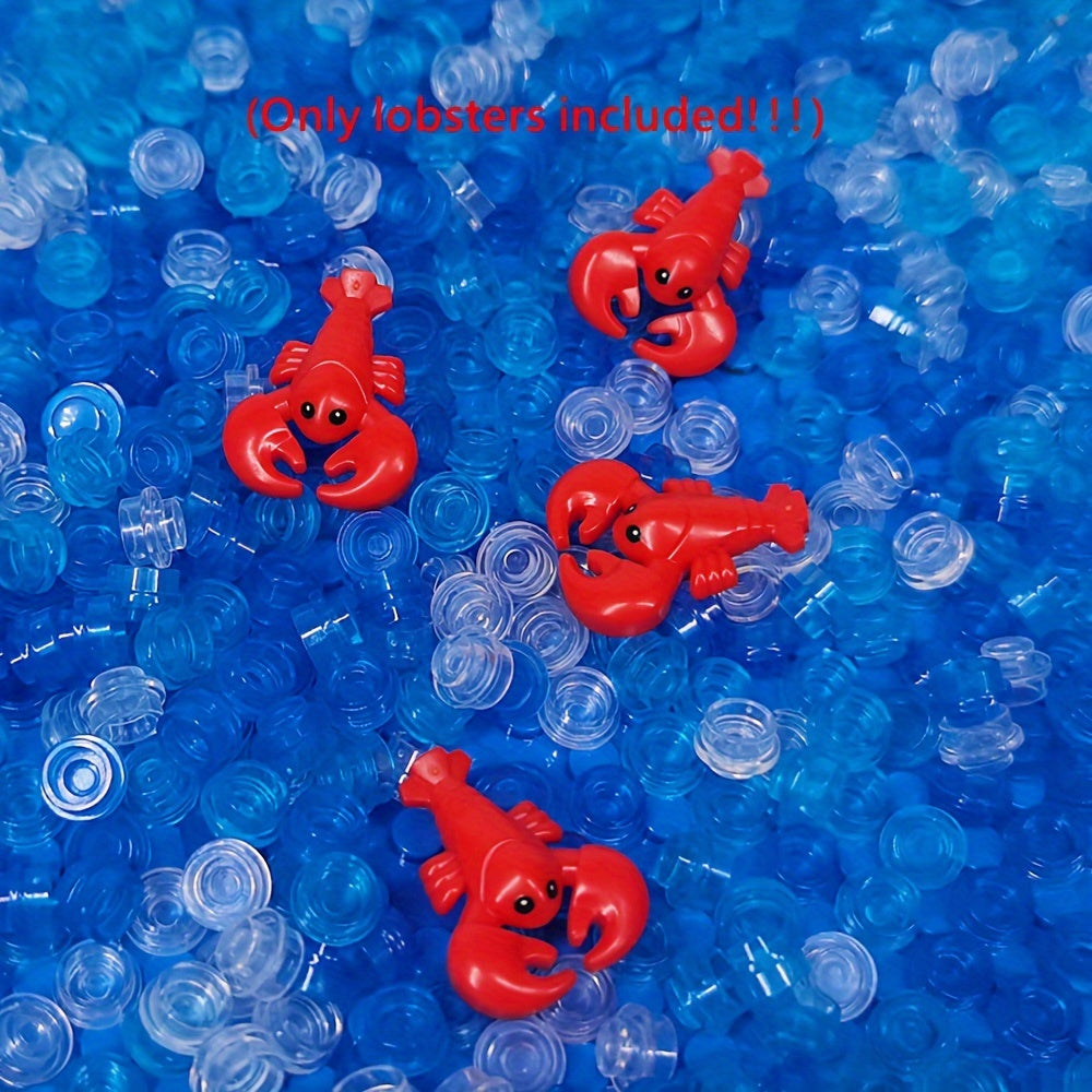 9 PCS Mini Building Block Lobsters DIY Animal Park Pool Christmas Gift