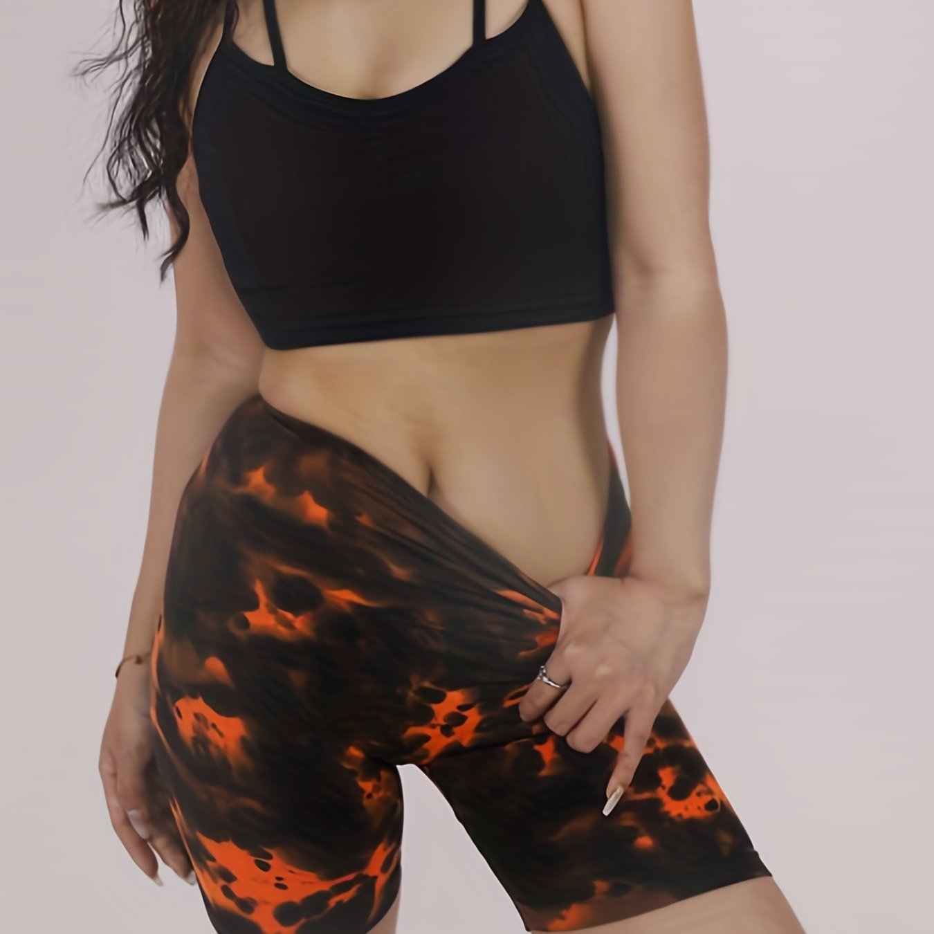 Tie Dye High Waist Sports Biker Shorts