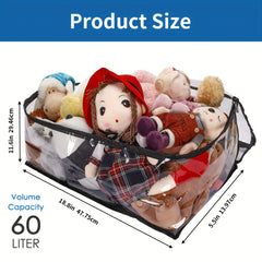 4pcs Plastic Storage Bags with Zippers and Handles