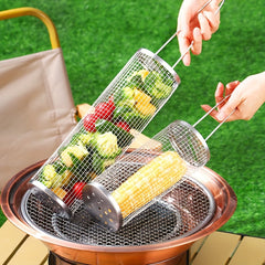 Stainless Steel BBQ Cage Grilling Net Outdoor Camping Barbecue Tool