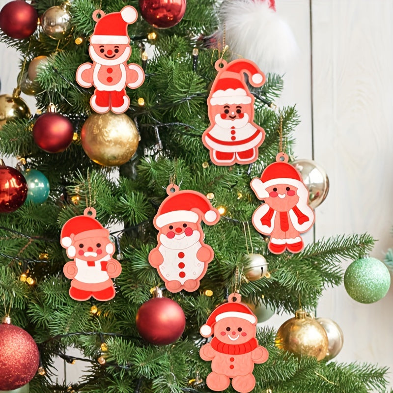 6 Gingerbread Man Christmas Tree Pendants Home Decor
