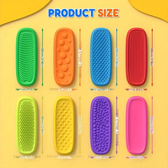 Silicone Sensory Stones Set - Textured Finger Toys for Anxiety Relief
