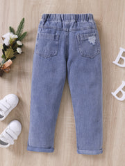 Boys Fries Print Ripped Jeans