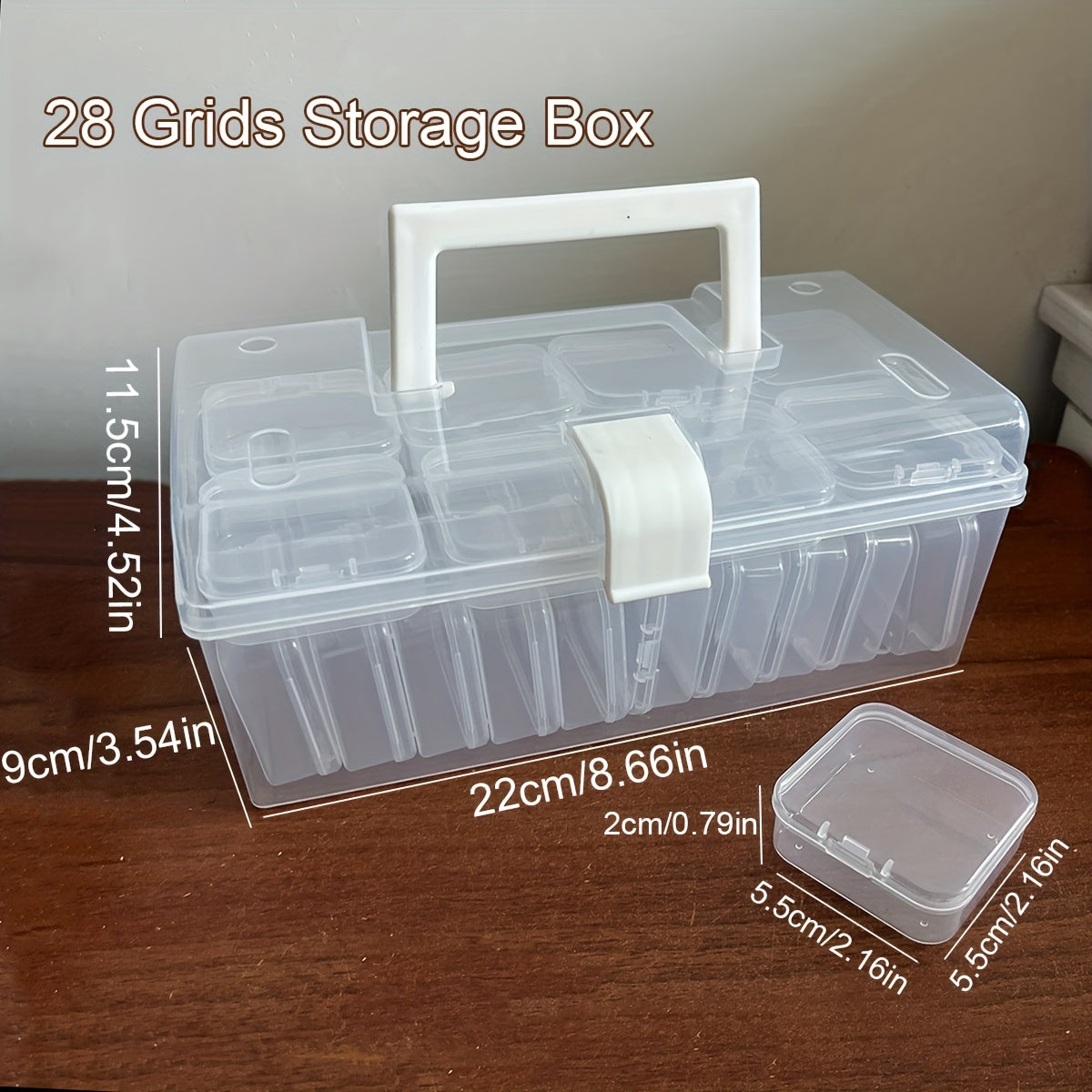 28pcs Handicraft Storage Box Portable Organizer Container Multifunctional Case