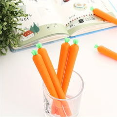 Carrot Shaped Gel Pen for Students & Office Workers