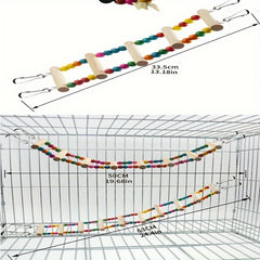 Colorful Beaded Bird Climbing Ladder Parrot Chew Toy