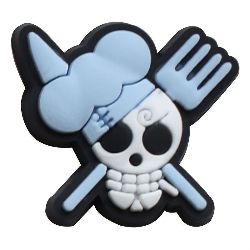 14pc Pirate Theme Shoe Charms for Clogs Sandals - Shoe Decorations for Teens