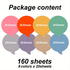 160 Sheets Transparent Sticky Notes Waterproof Translucent Memo Pad