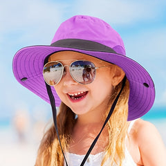 Casual Mesh Fisherman's Hat Sun Protection Drawstrings Waterproof Hat
